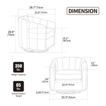 Load image into Gallery viewer, 360° Swivel Upholstered Barrel Chair
