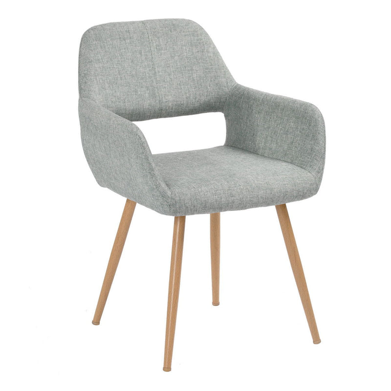 Upholstered Arm Chair - Gray And Brown