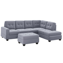 Load image into Gallery viewer, Orisfur. Modern Sectional Sofa with Reversible Chaise, L Shaped Couch Set with Storage Ottoman and Two Cup Holders for Living Room
