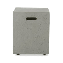 Load image into Gallery viewer, Modern Tank Holder Side Table With Smooth Concrete Surface
