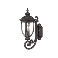 Load image into Gallery viewer, Cast Aluminum Glass Lantern Wall Light - Black
