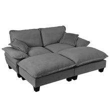 Load image into Gallery viewer, Modular Sectional Sofa With Movable Ottoman &amp; Pillows
