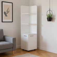 Load image into Gallery viewer, 62" Wood Corner Utility Cabinet With Two Doors - White
