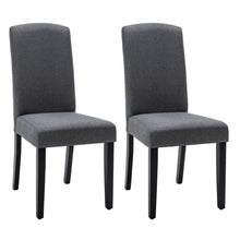 Load image into Gallery viewer, Upholstered Polyester Dining Parsons Chairs (Set of 2) - Dark Gray

