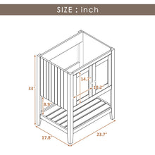 Load image into Gallery viewer, Bathroom Vanity Base Only, Soild Wood Frame, Bathroom Storage Cabinet With Doors And Open Shelf
