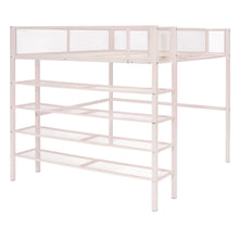 Load image into Gallery viewer, Loft Bed With 4 Tier Shelves And Storage
