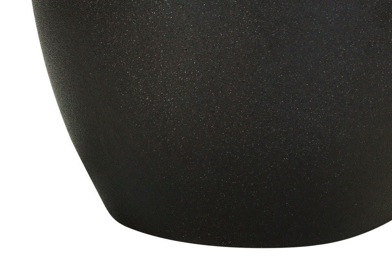 22" Ceramic Urn Table Lamp With Ivory Drum Shade - Black