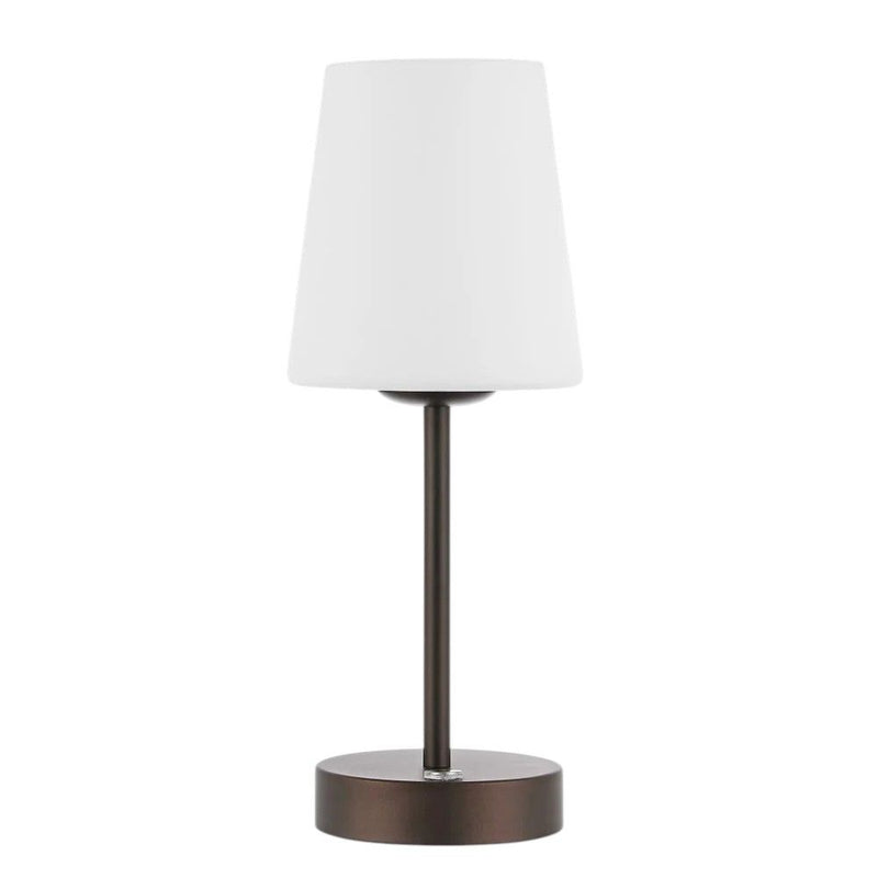 USB Table Lamp With Empire Shade - Antiqued Bronze