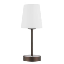 Load image into Gallery viewer, USB Table Lamp With Empire Shade - Antiqued Bronze
