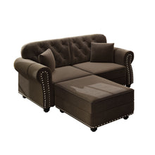 Load image into Gallery viewer, Upholstered Sofa Set With Nailhead Trim And Rolled Armrests, Includes Pillows
