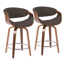 Load image into Gallery viewer, Curvini - Mid Century Modern Counter Stool (Set of 2)
