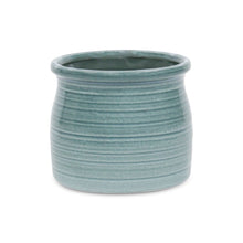 Load image into Gallery viewer, Striped Round Pot Planter (487409) - Celadon
