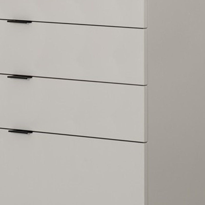 Manufactured Wood Five Drawer Chest - Gray