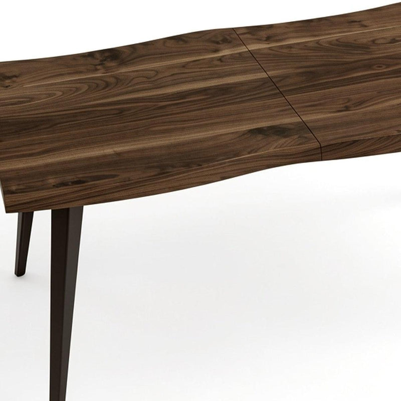 Wood And Iron Dining Table - Walnut