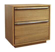 Load image into Gallery viewer, 24" Solid And Manufactured Wood Two Drawer Nightstand - Natural
