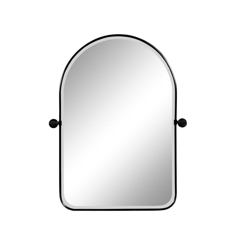 31" Arch Framed Bathroom Vanity Mirror - Black