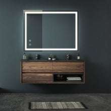 Load image into Gallery viewer, Bathroom Vanity Rectangle Mirror With Front Lighting, Anti Fog, Dimmable, Smart Memory Function
