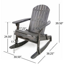 Load image into Gallery viewer, Outdoor Adirondack Rocking Chair With Hand Crafted Details
