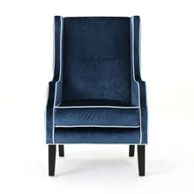 Load image into Gallery viewer, Elegant Velvet Club Chair With Tonal Piping
