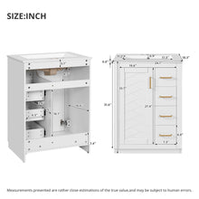 Load image into Gallery viewer, Modern Bathroom Vanity With 1 Door And 3 Drawers
