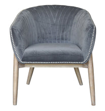 Load image into Gallery viewer, 28" Velvet Arm Chair - Gray / Brown
