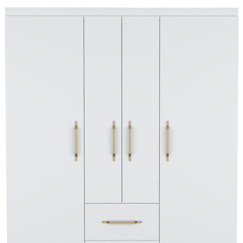 59" Two Drawer Combo Dresser - White