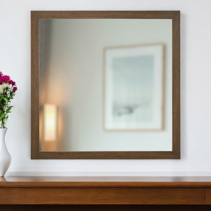 40" Square Framed Accent Mirror - Bronze
