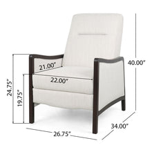 Load image into Gallery viewer, Drury - Contemporary Fabric Upholstered Pushback Recliner
