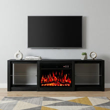 Load image into Gallery viewer, Fireplace Entertainment Center With Fireplace (734207) - Black
