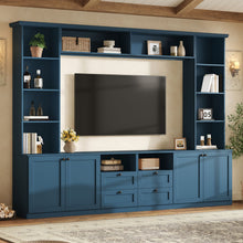 Load image into Gallery viewer, Farmhouse Elegant Entertainment Center Wall Unit With 4 Drawers
