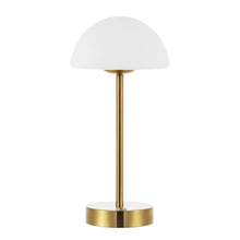 Load image into Gallery viewer, USB Table Lamp With Dome Shade - Brass
