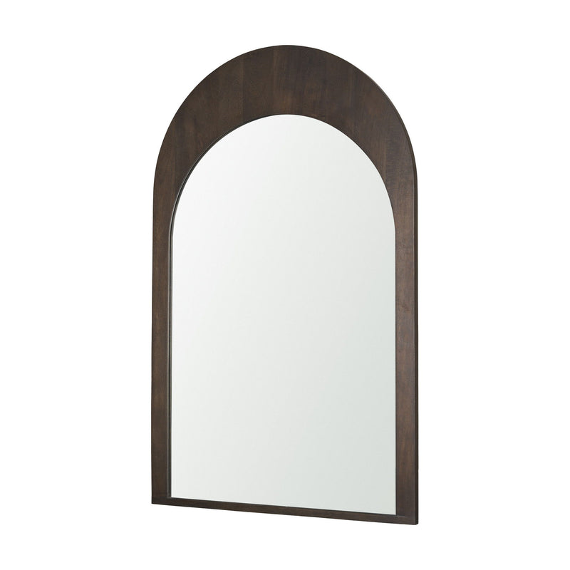 48" Solid Arch Framed Accent Mirror - Brown