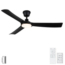 Load image into Gallery viewer, All Weather Outdoor Waterproof Ceiling Fan With Light And Quiet Motor For Patio Porch - Black
