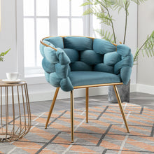 Load image into Gallery viewer, Luxury Modern Simple Leisure Single Sofa Chair Bedroom Lazy Person Household Dresser Stool Manicure Table Back Chair
