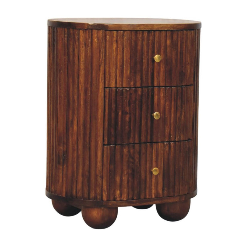 Solid Wood One Drawer Nightstand (755327) - Brown
