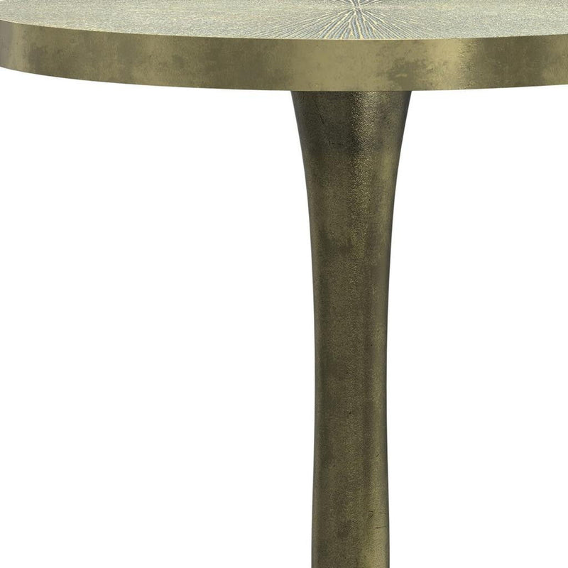 24" Aluminum Round End Table - Turquoise