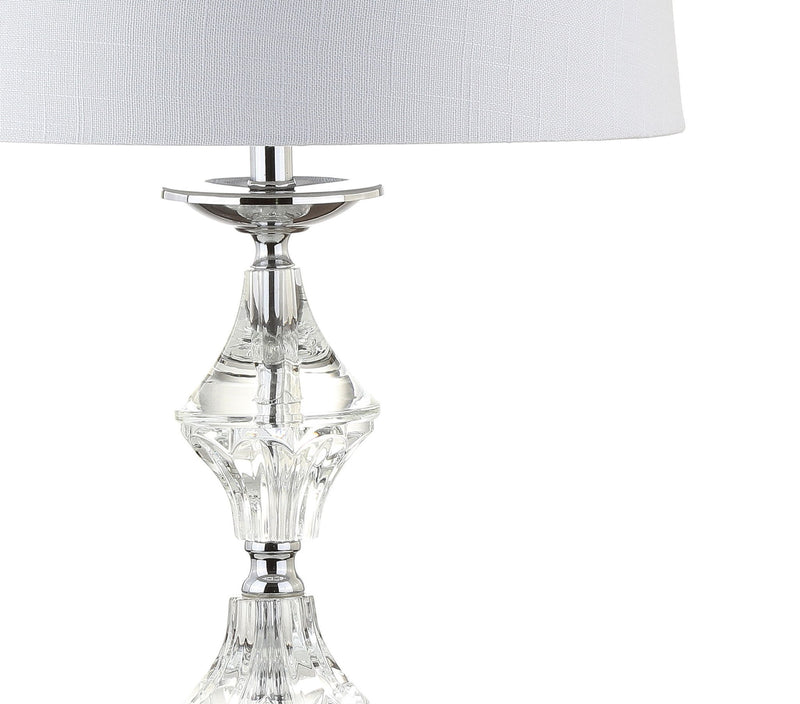 Novelty Bedside Lamps With Drum Shades (Set of 2) - Clear