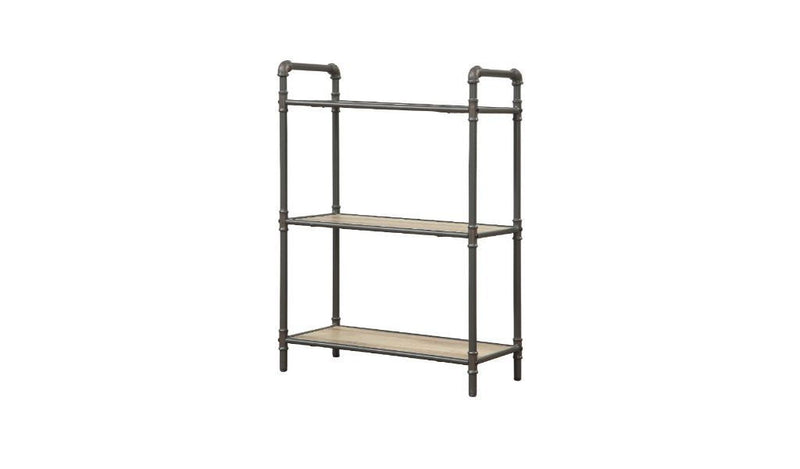 Antique Sandy Three Tier Standard Bookcase - Oak / Sand / Gray