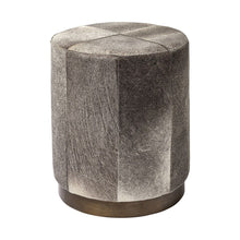 Load image into Gallery viewer, Wool Footstool Ottoman - Gray / Brown
