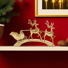 Load image into Gallery viewer, Deer Christmas Tabletop Sculpture (633862) - Gold
