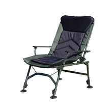 Load image into Gallery viewer, Camping Lounge Chair, Portable Folding Reclining Camping With Adjustable Backrest For Indoor And Outdoor Camping Beach Hiking Fishing - Green / Black
