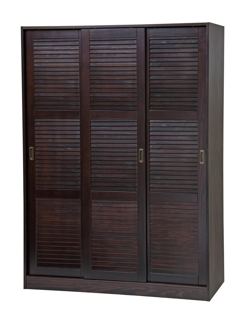 Solid Wood Three Door Combo Dresser (765047) - Dark Brown