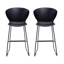 Load image into Gallery viewer, 26" Low Back Counter Height Bar Chairs (Set of 2) - Black
