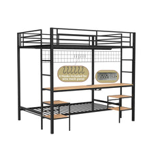 Load image into Gallery viewer, Ethan - Bunk Bed With Desk, Charging Station, Storage Shelves
