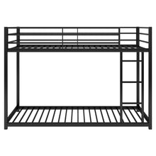 Load image into Gallery viewer, Twin over Twin Metal Bunk Bed, Low Bunk Bed with Ladder, Black(OLD SKU:WF282465AAB)
