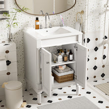 Load image into Gallery viewer, Bathroom Vanity With Top Sink, 2 Tier Storage Cabinet
