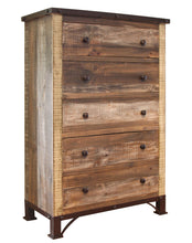 Load image into Gallery viewer, Solid Wood Five Drawer Chest - Brown
