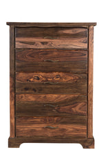 Load image into Gallery viewer, Solid Wood Five Drawer Chest - Dark Brown
