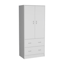 Load image into Gallery viewer, 71" Two Door Two Drawer Combo Dresser - White
