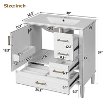 Load image into Gallery viewer, Traditional Bathroom Vanity Set With Soft Close Doors
